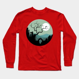 Rock dessert landscape illustration Long Sleeve T-Shirt